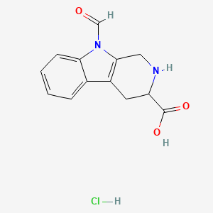 molecular formula C13H13ClN2O3 B15128926 9-Formyl-1,2,3,4-tetrahydronorharman-l-3-carboxylic acid HCl 