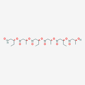 molecular formula C27H44O12 B1512893 (3R)-1-Oxopentan-3-yl (3R,7R,11R,15R,19R)-7,15-diethyl-19-hydroxy-3,11-dimethyl-5,9,13,17-tetraoxo-4,8,12,16-tetraoxaicosan-1-oate CAS No. 92267-82-8