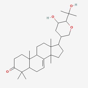 molecular formula C30H48O4 B15128938 (13alpha,14beta,17alpha,20S,23R,24S)-21,24-Epoxy-23,25-dihydroxy-5alpha-lanost-7-en-3-one 