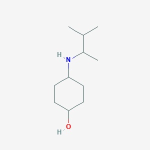 molecular formula C11H23NO B15128947 4-[(3-Methylbutan-2-yl)amino]cyclohexan-1-ol 