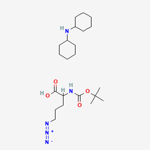 5-azido-2-[(2-methylpropan-2-yl)oxycarbonylamino]pentanoic acid;N-cyclohexylcyclohexanamine