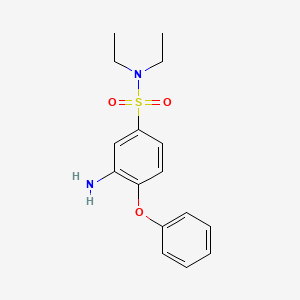 molecular formula C16H20N2O3S B15128979 3-amino-N,N-diethyl-4-phenoxybenzene-1-sulfonamide CAS No. 556020-54-3