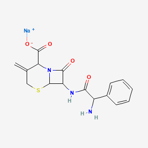 Sodium;7-[(2-amino-2-phenylacetyl)amino]-3-methylidene-8-oxo-5-thia-1-azabicyclo[4.2.0]octane-2-carboxylate