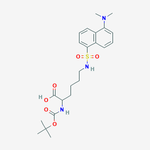 molecular formula C23H33N3O6S B15128998 Boc-DL-Lys(Dan)(Dan)-OH 