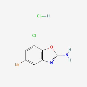 molecular formula C7H5BrCl2N2O B15129002 5-Bromo-7-chloro-1,3-benzoxazol-2-amine hydrochloride 