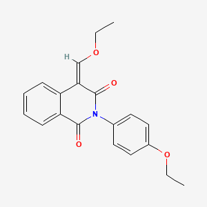 molecular formula C20H19NO4 B15129007 (4Z)-4-(ethoxymethylidene)-2-(4-ethoxyphenyl)-1,2,3,4-tetrahydroisoquinoline-1,3-dione 