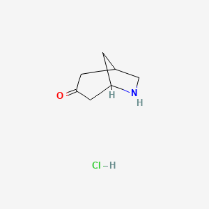 molecular formula C7H12ClNO B1512904 6-Azabicyclo[3.2.1]octan-3-one hydrochloride CAS No. 1378821-66-9