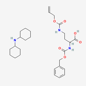 molecular formula C28H43N3O6 B15129069 Cbz-DL-Dab(Alloc)-OH.DCHA 