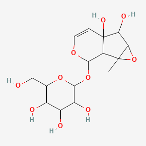 2-[(5,6-Dihydroxy-2-methyl-3,9-dioxatricyclo[4.4.0.02,4]dec-7-en-10-yl)oxy]-6-(hydroxymethyl)oxane-3,4,5-triol