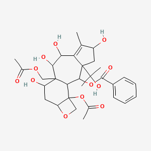 [16-Acetyloxy-10-(acetyloxymethyl)-5,8,9,11-tetrahydroxy-3-(2-hydroxypropan-2-yl)-6-methyl-14-oxatetracyclo[8.6.0.03,7.013,16]hexadec-6-en-2-yl] benzoate