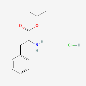 molecular formula C12H18ClNO2 B15129107 (1-Oxo-3-phenyl-1-propan-2-yloxypropan-2-yl)azanium chloride CAS No. 5450-55-5