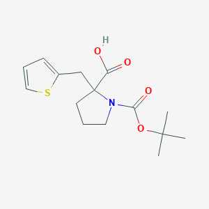 molecular formula C15H21NO4S B15129133 Boc-(R)-alpha-(2-thiophenylmethyl)proline 