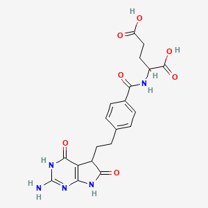 molecular formula C20H21N5O7 B15129134 2-[[4-[2-(2-amino-4,6-dioxo-5,7-dihydro-3H-pyrrolo[2,3-d]pyrimidin-5-yl)ethyl]benzoyl]amino]pentanedioic acid 