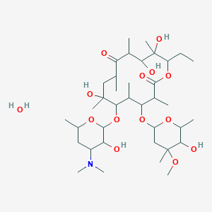 6-[4-(Dimethylamino)-3-hydroxy-6-methyloxan-2-yl]oxy-14-ethyl-7,12,13-trihydroxy-4-(5-hydroxy-4-methoxy-4,6-dimethyloxan-2-yl)oxy-3,5,7,9,11,13-hexamethyl-oxacyclotetradecane-2,10-dione;hydrate