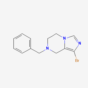 molecular formula C13H14BrN3 B1512917 7-Benzyl-1-bromo-5,6,7,8-tetrahydroimidazo[1,5-a]pyrazine CAS No. 1188264-70-1