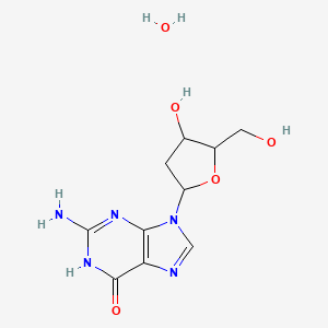 molecular formula C10H15N5O5 B15129204 [5',5''-2H2]2'-Deoxyguanosine monohydrate 