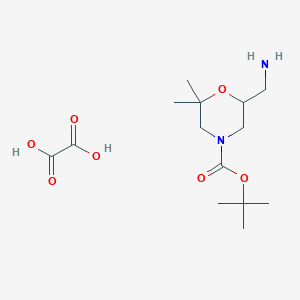 Oxalic acid; tert-butyl 6-(aminomethyl)-2,2-dimethylmorpholine-4-carboxylate