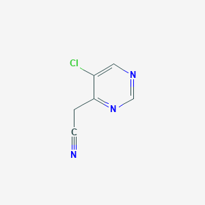 molecular formula C6H4ClN3 B1512924 2-(5-Chloropyrimidin-4-yl)acetonitrile CAS No. 1261737-95-4