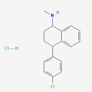 4-(4-chlorophenyl)-N-methyl-1,2,3,4-tetrahydronaphthalen-1-amine;hydrochloride