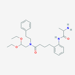 molecular formula C27H39N3O4 B15129279 4-[2-(2-aminopropanoylamino)phenyl]-N-(2,2-diethoxyethyl)-N-(2-phenylethyl)butanamide 