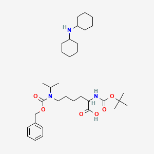 molecular formula C34H57N3O6 B15129322 Dicyclohexylamine N6-((benzyloxy)carbonyl)-N2-(tert-butoxycarbonyl)-N6-isopropyl-L-lysinate 