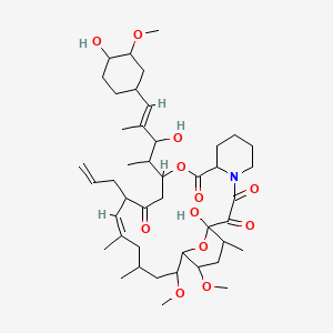 (16Z)-1-hydroxy-12-[(E)-3-hydroxy-5-(4-hydroxy-3-methoxycyclohexyl)-4-methylpent-4-en-2-yl]-21,23-dimethoxy-17,19,25-trimethyl-15-prop-2-enyl-11,26-dioxa-4-azatricyclo[20.3.1.04,9]hexacos-16-ene-2,3,10,14-tetrone