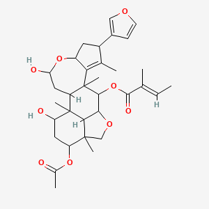 [17-acetyloxy-8-(furan-3-yl)-4,19-dihydroxy-1,9,11,16-tetramethyl-5,14-dioxapentacyclo[11.6.1.02,11.06,10.016,20]icos-9-en-12-yl] (E)-2-methylbut-2-enoate