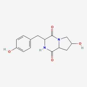 molecular formula C14H16N2O4 B15129380 Cyclo(Tyr-Hpro) 