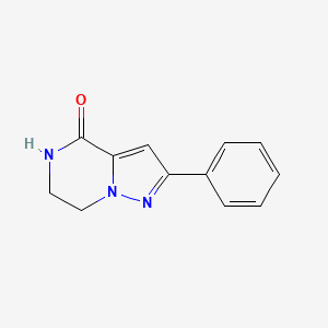 molecular formula C12H11N3O B15129408 2-Phenyl-6,7-dihydropyrazolo[1,5-A]pyrazin-4(5H)-one 