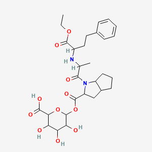 molecular formula C29H40N2O11 B15129415 6-[1-[2-[(1-ethoxy-1-oxo-4-phenylbutan-2-yl)amino]propanoyl]-3,3a,4,5,6,6a-hexahydro-2H-cyclopenta[b]pyrrole-2-carbonyl]oxy-3,4,5-trihydroxyoxane-2-carboxylic acid 