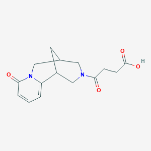 molecular formula C15H18N2O4 B15129440 4-Oxo-4-(8-oxo-1,5,6,8-tetrahydro-2h-1,5-methanopyrido[1,2-a][1,5]diazocin-3(4h)-yl)butanoic acid 