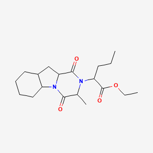 molecular formula C19H30N2O4 B15129454 ethyl (2S)-2-[(3S,5aS,9aS,10aS)-3-methyl-1,4-dioxo-dodecahydropyrazino[1,2-a]indol-2-yl]pentanoate 