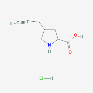 4-Prop-2-ynylpyrrolidine-2-carboxylic acid;hydrochloride