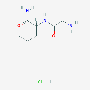 molecular formula C8H18ClN3O2 B15129479 Gly-leu amide HCl 