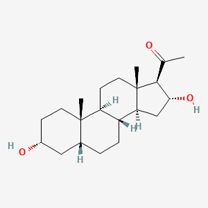molecular formula C21H34O3 B1512949 5beta-Pregnane-3alpha,16alpha-diol-20-one CAS No. 481-10-7