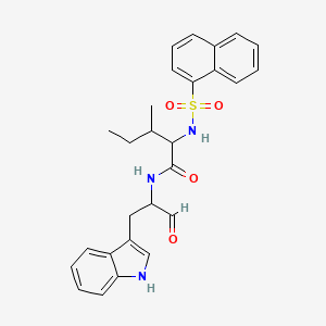 N-[1-(1H-indol-3-yl)-3-oxopropan-2-yl]-3-methyl-2-(naphthalen-1-ylsulfonylamino)pentanamide