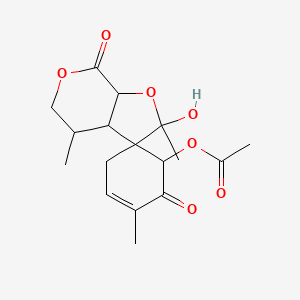 (2-Hydroxy-2,3',4-trimethyl-2',7-dioxospiro[3a,4,5,7a-tetrahydrofuro[2,3-c]pyran-3,6'-cyclohex-3-ene]-1'-yl) acetate