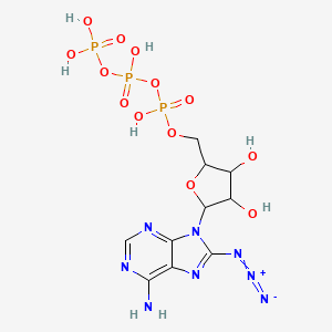 molecular formula C10H15N8O13P3 B15129542 8-Azidoadenosine 5'-triphosphate, sodium salt 