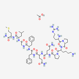 molecular formula C65H102N18O15S B15129544 H-DL-Arg-DL-Pro-DL-Lys-DL-Pro-DL-Gln-DL-Gln-DL-Phe-DL-Phe-Gly-DL-Leu-DL-Met-NH2.CH3CO2H 