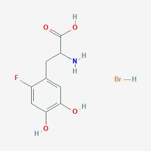 2-Amino-3-(2-fluoro-4,5-dihydroxyphenyl)propanoic acid;hydrobromide