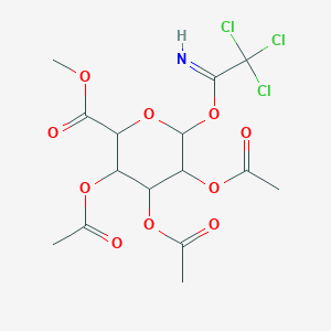 molecular formula C15H18Cl3NO10 B15129589 2,3,4-Tri-O-acetyl-b-D-glucuronide methyl ester trichloroacetimidate 