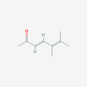molecular formula C9H14O B151296 (3E)-5,6-Dimethylhepta-3,5-dien-2-one CAS No. 138836-32-5
