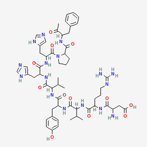 molecular formula C56H78N16O12 B15129605 H-DL-Asp-DL-Arg-DL-Val-DL-Tyr-DL-Val-DL-His-DL-His-DL-Pro-DL-Phe-Me 