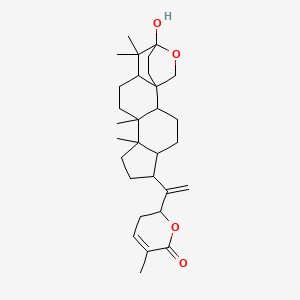 2-[1-(15-Hydroxy-9,10,14,14-tetramethyl-16-oxapentacyclo[13.2.2.01,13.02,10.05,9]nonadecan-6-yl)ethenyl]-5-methyl-2,3-dihydropyran-6-one