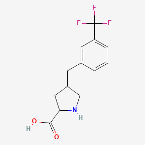 4-[[3-(Trifluoromethyl)phenyl]methyl]pyrrolidine-2-carboxylic acid