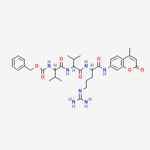 molecular formula C34H45N7O7 B15129659 Cbz-DL-Val-DL-Val-DL-Arg-AMC 