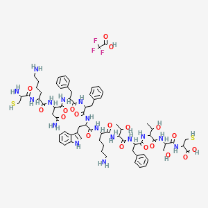 molecular formula C73H99F3N16O19S2 B15129667 H-Cys-lys-asn-phe-phe-trp-lys-thr-phe-thr-ser-cys-OH 