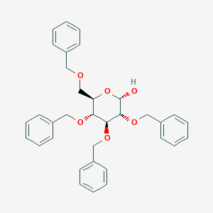 molecular formula C34H36O6 B151297 (2S,3R,4S,5R,6R)-3,4,5-三(苄氧基)-6-((苄氧基)甲基)四氢-2H-吡喃-2-醇 CAS No. 6564-72-3