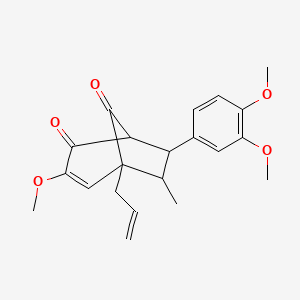 7-(3,4-Dimethoxyphenyl)-3-methoxy-6-methyl-5-prop-2-enylbicyclo[3.2.1]oct-3-ene-2,8-dione