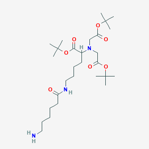 molecular formula C28H53N3O7 B15129754 Tert-butyl 6-(6-aminohexanoylamino)-2-[bis[2-[(2-methylpropan-2-yl)oxy]-2-oxoethyl]amino]hexanoate 